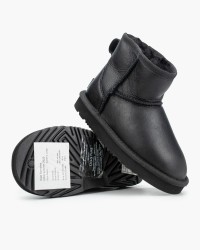 УГГ Жіночі Чорні Шкіряні Дитячі UGG Boot Black Kids Leather