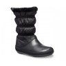 Зимние сапоги  женские черные crocs crocband winter boot black