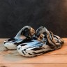Крокс Шльопанці Мраморні Слайди Чорні Crocs Classic Crocs Marbled Sandal White/Black