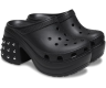Крокс Платформа Каблук Чорні Crocs Siren Clog Hyper Black