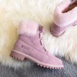УГГ Жіночі Чоботи Пудра-Рожеві Замша UGG Winter Boots Powder-Pink Suede