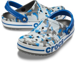 Крокс Баябенд Камуфляж Сині crocs Unisex's Bayaband Graphic II Clog Grey Blue Jean Clogs