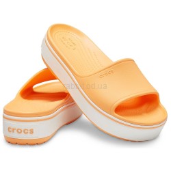 Крокс Крокбенд Платформа Оранжеві Слайди Crocs Crocband Slide Platform Cantaloupe/White Orange