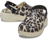 Крокс Бая Клог Платформа Беж з Принтом Леопард Crocs Baya Platform Printed Clog Leopard