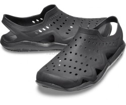 Крокс Сандалі Аквашузи Чорні Crocs Swiftwater Wave Water Shoes Black/Black