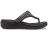 Крокс Шльопанці Вьетнамки Чорні Crocs Monterey Diamante Women's Black Wedge Flip Flop