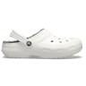 Крокс Класік Білі з Хутром Сірим Crocs Classic Lined Clog - White/Grey