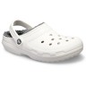 Крокс Класік Білі з Хутром Сірим Crocs Classic Lined Clog - White/Grey