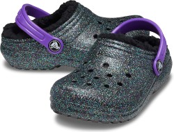 Крокс Класік з Близкітками Чорні Crocs Classic Glitter Lined Clog k  Starry Skies Glitter 