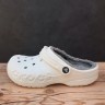 Крокс Бая Клог Білі З Хутром Crocs Baya Lined Clog White