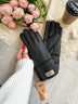 Рукавички Чорні Шкіряні Натуральні UGG Gloves Black Leather