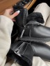УГГ Міні Шкіра з Змійкою UGG Mini Short ZIP Black Leather
