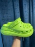 Крокс Класік Клог Платформа Краш Зелені Crocs Classic Crush Cutie Limeade