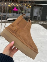 УГГ Платформа Ньюмел Чоботи Руді Замша (Рижі) з Пасками Ugg Neumel Chelsea Chestnut Platform 