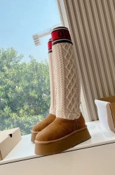 УГГ Платформа Світер Руді ( Коричневі ) UGG Sweater Letter Boots Chestnut