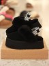 УГГ Сандалі Платформа Чорні Замша UGG Funkette Slippers Platform Black