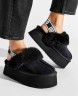 УГГ Сандалі Платформа Чорні Замша UGG Funkette Slippers Platform Black