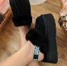 УГГ Сандалі Платформа Чорні Замша UGG Funkette Slippers Platform Black