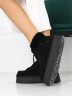 УГГ Платформа Жіночі Замша Чорні Змійкою UGG Funkette Boot Black Suede 