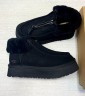 УГГ Платформа Жіночі Замша Чорні Змійкою UGG Funkette Boot Black Suede 