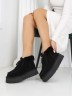 УГГ Платформа Жіночі Замша Чорні Змійкою UGG Funkette Boot Black Suede 