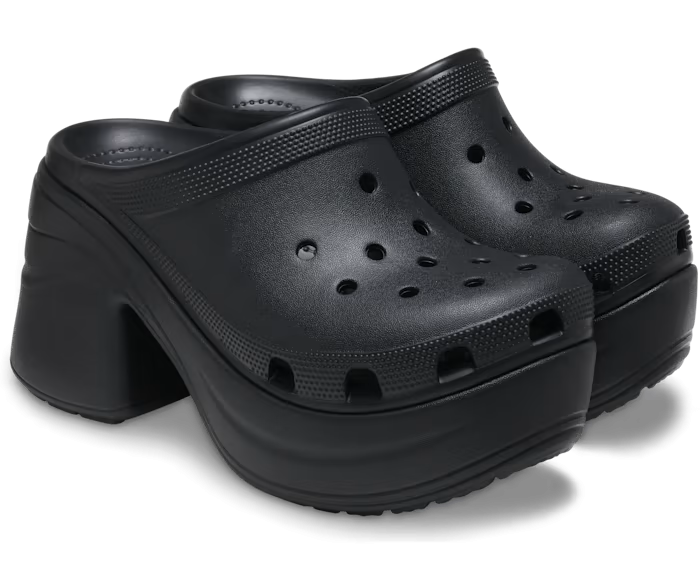 Крокс Сірен Платформа Каблук Чорні Crocs Siren Clog  Black 