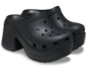 Крокс Сірен Платформа Каблук Чорні Crocs Siren Clog  Black 