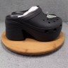 Крокс Сірен Платформа Каблук Чорні Crocs Siren Clog  Black 