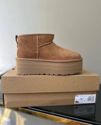 УГГ Ультра Міні Коричневі на Платформі Замшеві Ugg Ultra Mini Platform Chestnud Suede  