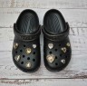 Крокс Класік Клог Чорні з Джібітц Crocs Classic Glitter Heart Clog Black/Multi