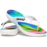 Крокс Вьетнамки білі з Веселкою Crocs CLASSIC SPRAY DYE FLIP FLOPS - Pool shoes white multi
