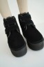 УГГ Платформа Ньюмел Чоботи Чорні Замша з Пасками Ugg Neumal Platform Velcro Black