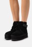 УГГ Платформа Ньюмел Чоботи Чорні Замша з Пасками Ugg Neumal Platform Velcro Black