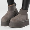 УГГ Платформа Міні Діппер Сірі UGG Classic Mini Dipper  Platform Thundercloud Grey