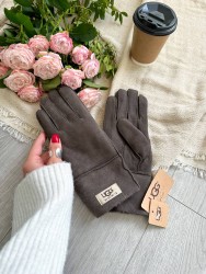 Рукавички Сірі Замша Натуральні UGG Gloves Grey Suede 