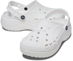 Крокс Платформа Баябенд Клог Білі Crocs Baya Platform White Clog