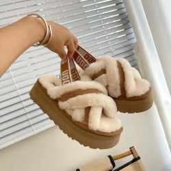 УГГ Діско Сандалі Платформа Руді  UGG Disco Cross Slides Chestnut 