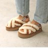 УГГ Діско Сандалі Платформа Руді  UGG Disco Cross Slides Chestnut 