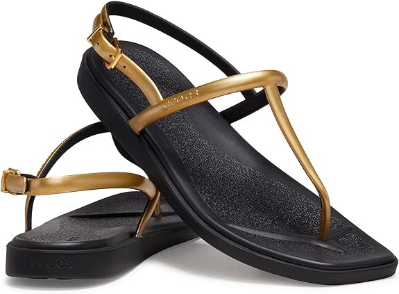 Крокс Маямі Босоніжки Крокс Чорні c Золотом Crocs Miami Thong Flip Black Metallic