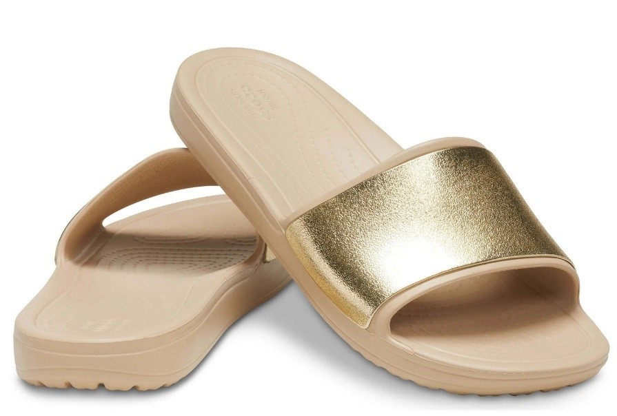 Crocs metallic best sale slide