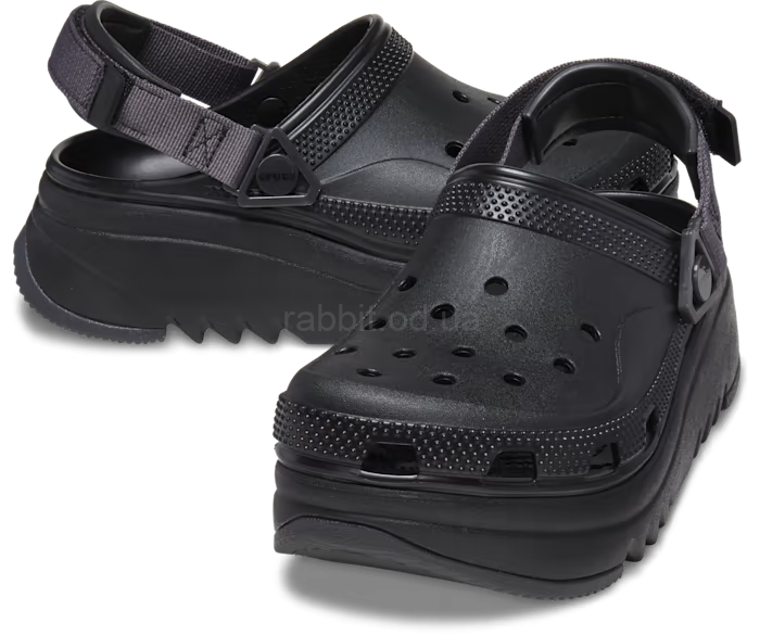 Крокс Класік Хайкер Клог Платформа Чорні Crocs Hiker Xscape Clog black