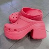 Крокс Платформа Каблук Рожеві Crocs Siren Clog Hyper Pink	