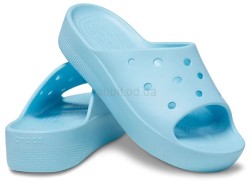 Крокс Класік Шльопанці Платформа Блакитні Crocs Classic Platform Slide Arctic Blue
