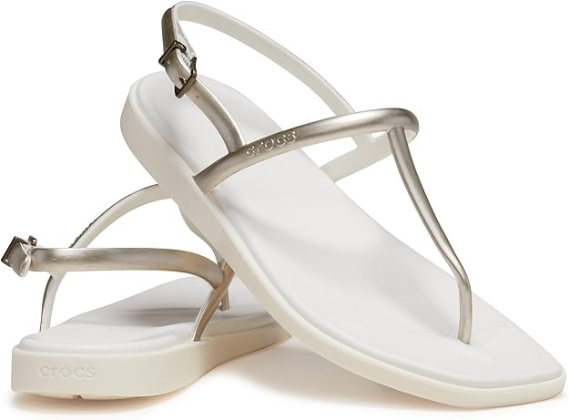 Крокс Маямі Босоніжки Крокс Сріблясті Crocs Miami Thong Flip Metallic Chalk