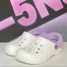 Крокс Бая Клог Білі З Хутром Лавандовим Crocs Baya Lined Fuzz Strap Clog White/Lavender