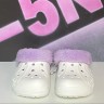 Крокс Бая Клог Білі З Хутром Лавандовим Crocs Baya Lined Fuzz Strap Clog White/Lavender