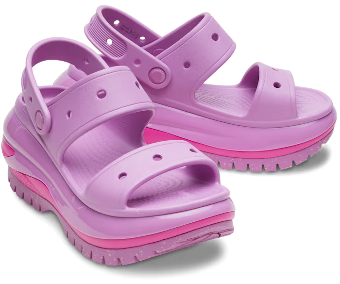 Крокс Мега Краш Сандалі Платформа Бузковий Crocs Mega Crush Sandal Bubble