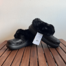 Крокс Краш Платформа Чорні з Хутром Блискучі Crocs Furever Crush Glitter Black