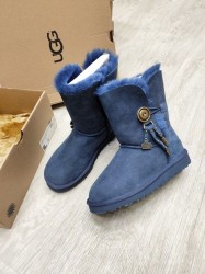 УГГ Жіночі Середні Сині Замшеві з Гудзиком UGG Australia Medium Suede Button Blue